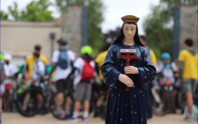 Jésus dans le cœur et les pieds sur les pédales
