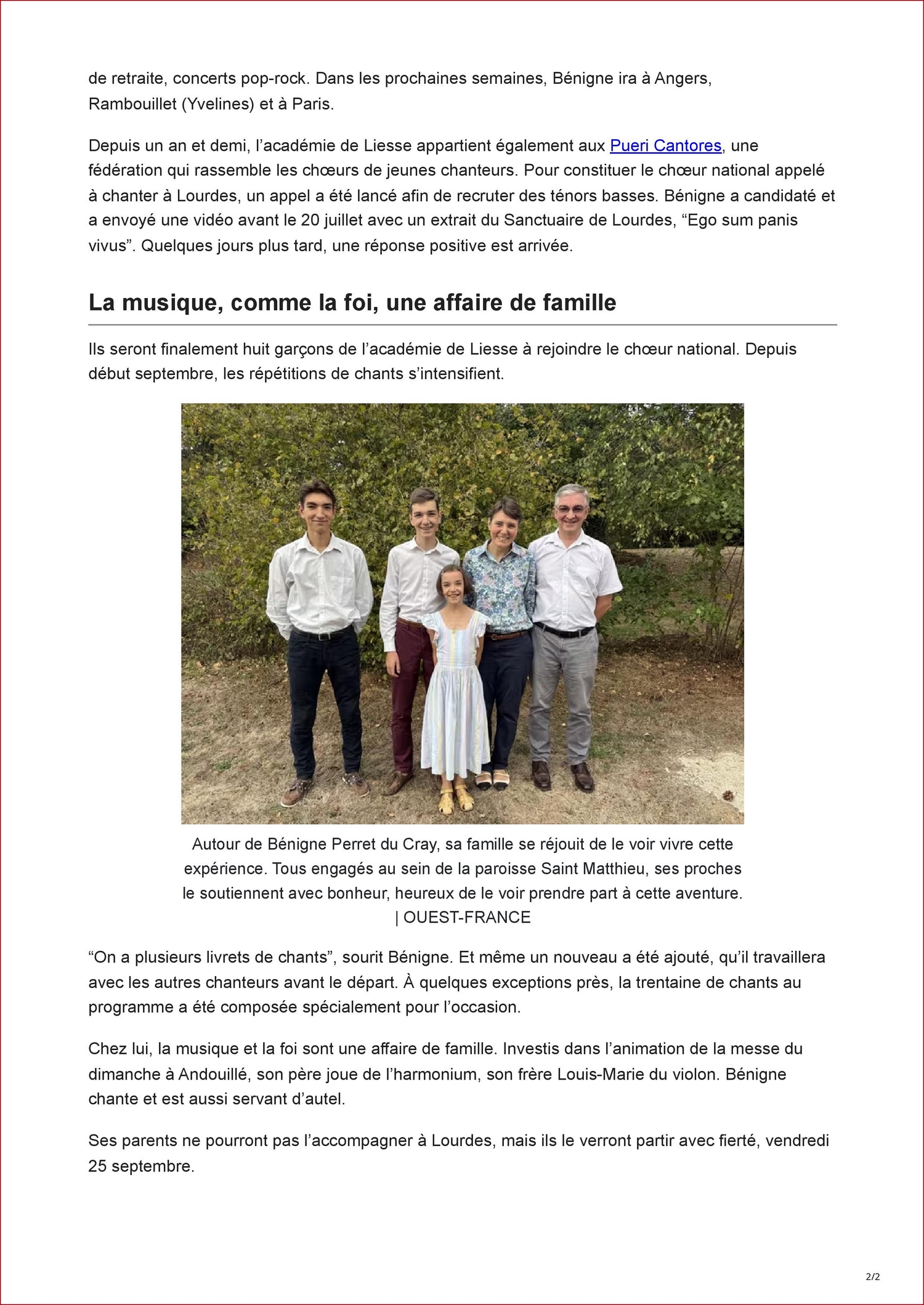 Ce Mayennais de 16 ans chantera à Lourdes pour la venue du Pape Léon XIVc-page-002